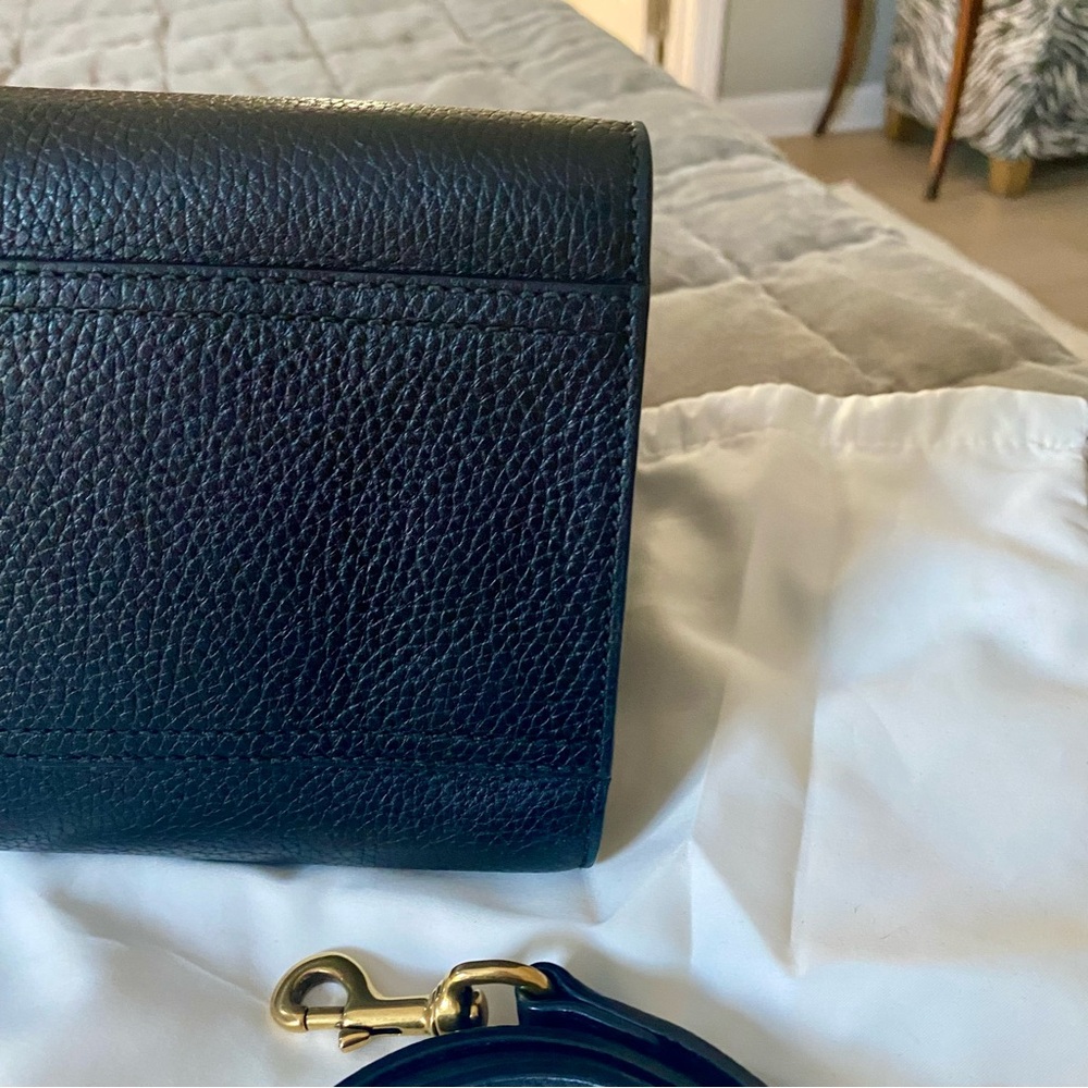 GUCCI GG MARMONT LEATHER TOP HANDLE BAG 421890 BLACK - Picture 5 of 15